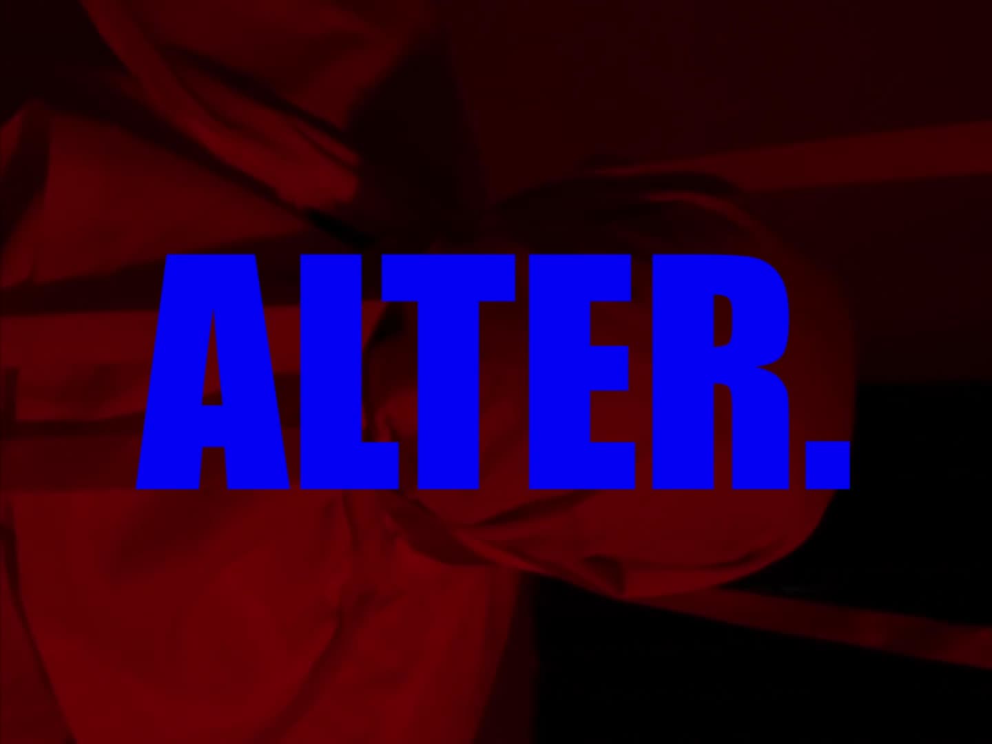The title ALTER. in blue over red cloth